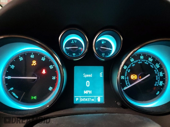 2012 Buick Verano Group with VIN 1G4PS5SK8C4174623, listed as a Copart auction lot 76681174 with 45,437 mi miles and Salvage title. Bid and sale history available at DreamBid. Image 9.