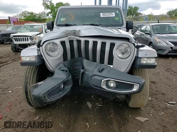 2018 Jeep Wrangler Unlimited Sahara with VIN 1C4HJXEG6JW239095, listed as a Copart auction lot 58222225 with 59,969 mi miles and Salvage title. Bid and sale history available at DreamBid. Image 14.