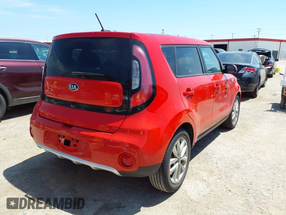 2019 Kia Soul + with VIN KNDJP3A53K7022595, listed as a IAAI auction lot 42045329 with 104,487 mi miles. Bid and sale history available at carsss.com. Image 4.