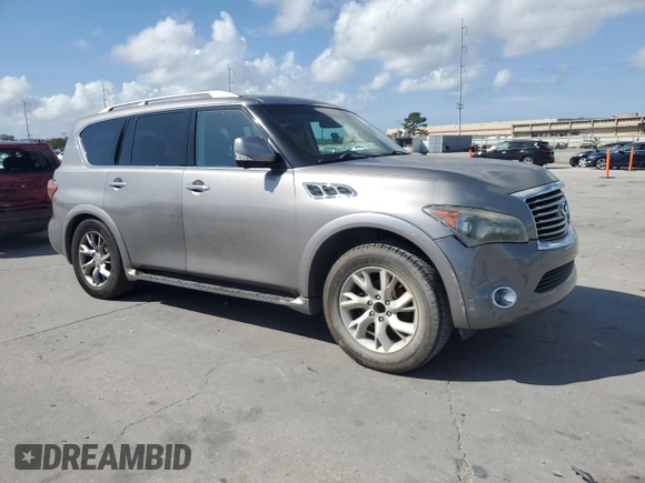 2011 Infiniti QX56 7-passenger with VIN JN8AZ2NF5B9504257, listed as a Copart auction lot 79693794 with 178,486 mi miles and Clean Title. Bid and sale history available at carsss.com. Image 4.