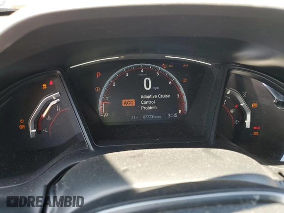 2021 Honda Civic Sport with VIN SHHFK7H4XMU217646, listed as a Copart auction lot 52574945 with 77,731 mi miles and Salvage Title. Bid and sale history available at DreamBid. Image 9.