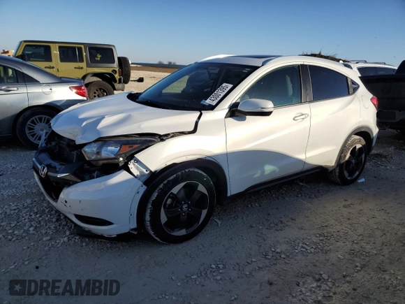 2018 Honda HR-V EX-L Navi with VIN 3CZRU5H70JM701169, listed as a Copart auction lot 43001395 with 59,720 mi miles and Salvage Title. Bid and sale history available at carsss.com. Image 1.