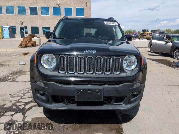 2017 Jeep Renegade Latitude z VIN ZACCJBBB4HPF38906, wystawiony jako Copart lot #56379205 z przebiegiem 65 908 mil mil oraz Szkoda całkowita • Salvage title. Historia ofert i sprzedaży dostępna na DreamBid. Obrazek 5.