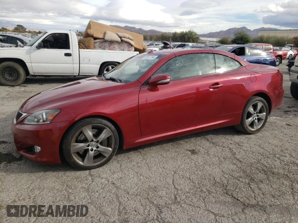 2011 Lexus IS 350 C with VIN JTHFE2C29B2505657, listed as a Copart auction lot 82637394 with 62,145 mi miles and Salvage title. Bid and sale history available at DreamBid. Image 1.