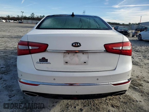 2016 Kia Cadenza Premium with VIN KNALN4D73G5215640, listed as a Copart auction lot 84966664 with 119,055 mi miles and Clean Title. Bid and sale history available at carsss.com. Image 6.