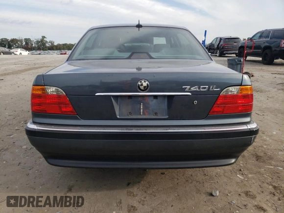 2000 BMW 7 Series 740iL with VIN WBAGH8340YDP09744, listed as a Copart auction lot 75586844 with 0 mi miles and Clean Title. Bid and sale history available at carsss.com. Image 6.