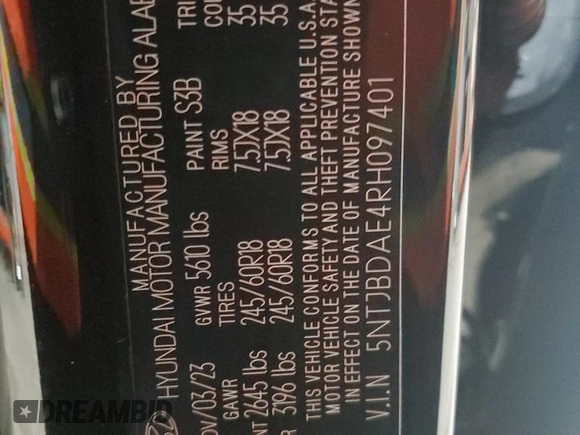 2024 Hyundai Santa Cruz SEL z VIN 5NTJBDAE4RH097401, wystawiony jako Copart lot #55235555 z przebiegiem 31 201 mil mil oraz Czysty tytuł • Clean title. Historia ofert i sprzedaży dostępna na DreamBid. Obrazek 13.