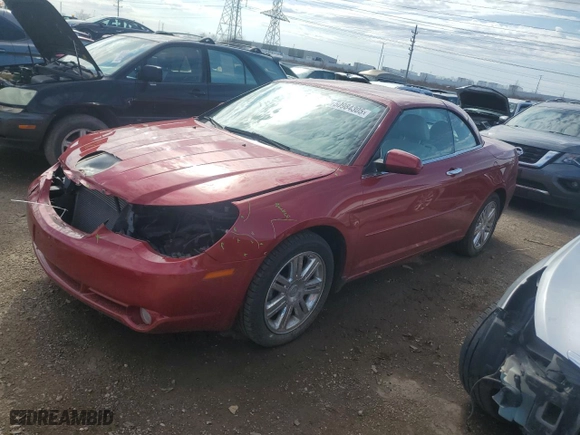 2008 Chrysler Sebring Limited with VIN 1C3LC65M08N150261, listed as a Copart auction lot 50984305 with 41,926 mi miles and Salvage Title. Bid and sale history available at carsss.com. Image 1.