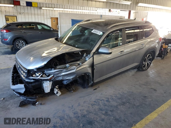 2023 Volkswagen Atlas SEL with VIN 1V2BR2CA4PC529988, listed as a Copart auction lot 88868575 with Not provided miles and Salvage title. Bid and sale history available at DreamBid. Image 1.