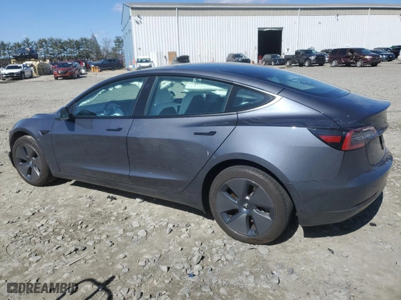 2023 Tesla Model 3 with VIN 5YJ3E1EA4PF670314, listed as a Copart auction lot 48144885 with 25,359 mi miles and Salvage Title. Bid and sale history available at carsss.com. Image 2.