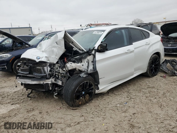 2016 BMW X6 xDrive50i z VIN 5UXKU6C50G0R34434, wystawiony jako Copart lot #44706075 z przebiegiem Nie podano mil oraz Szkoda całkowita • Salvage title. Historia ofert i sprzedaży dostępna na DreamBid. Obrazek 1.
