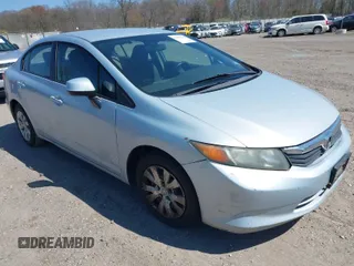 2012 Honda Civic Sdn LX with VIN 2HGFB2F53CH518723, listed as a IAAI auction lot 41995943 with 204,984 mi miles. Bid and sale history available at carsss.com. Image 1.