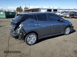 2025 Nissan LEAF S with VIN 1N4AZ1BV4SC561320, listed as a Copart auction lot 44426415 with 1,053 mi miles and Salvage Title. Bid and sale history available at carsss.com. Image 3.