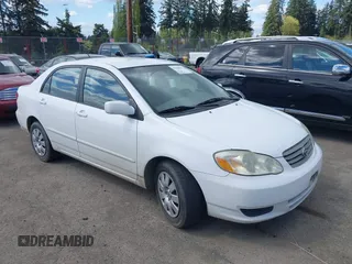 2003 Toyota Corolla CE with VIN 2T1BR32E03C020512, listed as a IAAI auction lot 42066967 with 206,146 mi miles and . Bid and sale history available at DreamBid. Image 1.