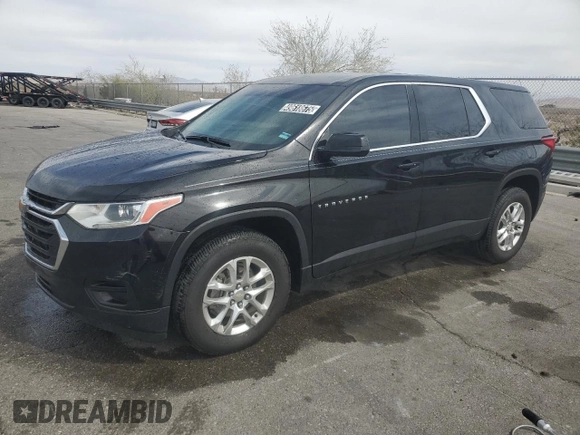 2020 Chevrolet Traverse LS with VIN 1GNERFKWXLJ257852, listed as a Copart auction lot 49618675 with 83,057 mi miles and Clean Title. Bid and sale history available at carsss.com. Image 1.