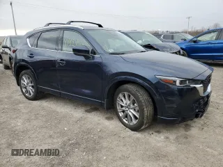 2025 Mazda CX-5 2.5 S Premium Plus Package with VIN JM3KFBEM9S0568966, listed as a Copart auction lot 49114635 with 7,235 mi miles and Salvage Title. Bid and sale history available at carsss.com. Image 4.