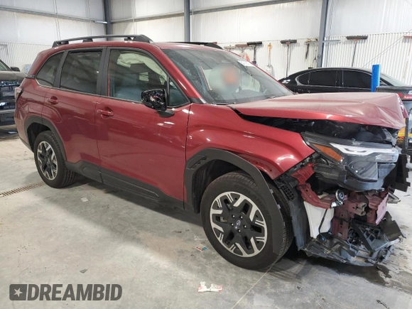 2025 Subaru Forester Premium with VIN JF2SLDDC8SH431025, listed as a Copart auction lot 54746375 with 15,502 mi miles and Salvage title. Bid and sale history available at DreamBid. Image 4.