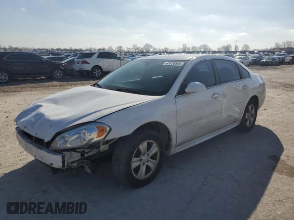2012 Chevrolet Impala LS Fleet with VIN 2G1WF5E34C1216542, listed as a Copart auction lot 43608895 with 215,566 mi miles and Salvage Title. Bid and sale history available at DreamBid. Image 1.