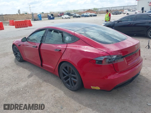 2022 Tesla Model S with VIN 5YJSA1E58NF463643, listed as a IAAI auction lot 41861483 with Not Provided miles and . Bid and sale history available at DreamBid. Image 3.