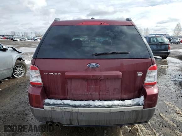 2008 Ford Taurus X SEL with VIN 1FMDK05W38GA38278, listed as a Copart auction lot 51817255 with 238,761 mi miles and Non Repairable. Bid and sale history available at DreamBid. Image 6.