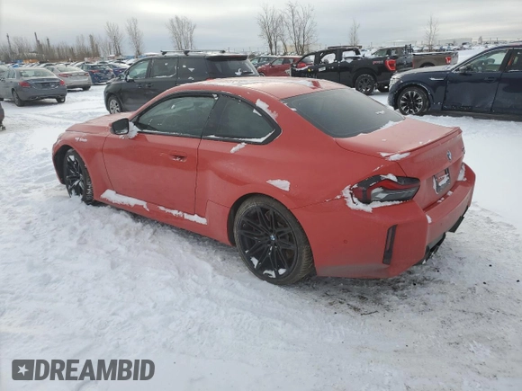 2024 BMW M2 with VIN 3MF13DM04R8E72490, listed as a Copart auction lot 87841235 with 0 mi miles and Salvage Title. Bid and sale history available at carsss.com. Image 2.