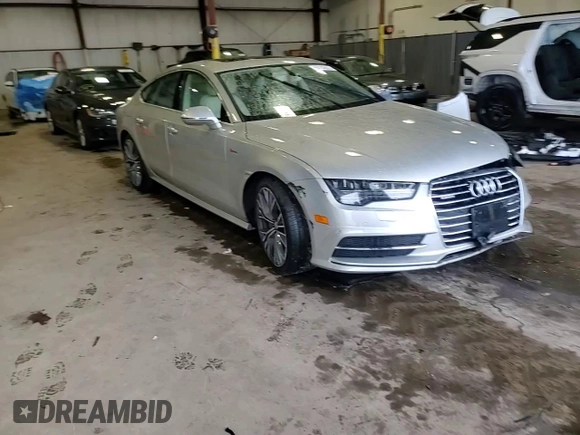 2018 Audi A7 Premium Plus with VIN WAUW3AFC1JN032336, listed as a Copart auction lot 58100635 with 36,976 mi miles and Salvage title. Bid and sale history available at DreamBid. Image 13.
