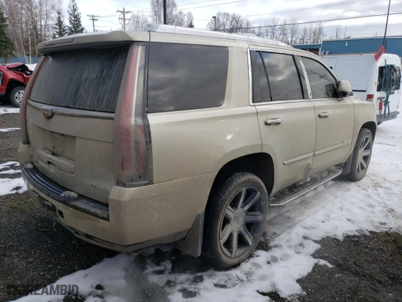 2015 Cadillac Escalade Premium with VIN 1GYS4NKJ1FR570071, listed as a Copart auction lot 45772085 with 207,381 mi miles and Clean Title. Bid and sale history available at carsss.com. Image 3.