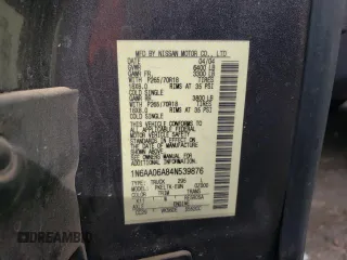 2004 Nissan Titan SE with VIN 1N6AA06A84N539876, listed as a Copart auction lot 80282844 with Not Provided miles and Salvage Title. Bid and sale history available at carsss.com. Image 14.
