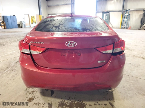 2013 Hyundai Elantra GLS PZEV with VIN KMHDH4AEXDU782667, listed as a Copart auction lot 82669084 with 89,435 mi miles and Salvage Title. Bid and sale history available at carsss.com. Image 6.