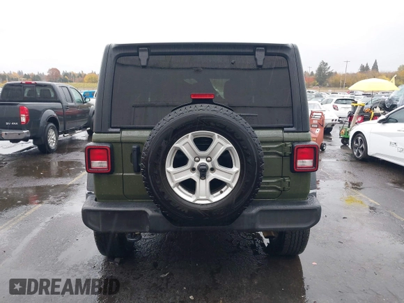 2021 Jeep Wrangler Unlimited Willys with VIN 1C4HJXDN5MW592125, listed as a IAAI auction lot 40821100 with 82,109 mi miles and . Bid and sale history available at DreamBid. Image 16.