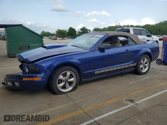 2005 Ford Mustang Deluxe z VIN 1ZVFT84N655223849, wystawiony jako Copart lot #57461835 z przebiegiem Nie podano mil oraz Szkoda całkowita • Salvage title. Historia ofert i sprzedaży dostępna na DreamBid. Obrazek 1.