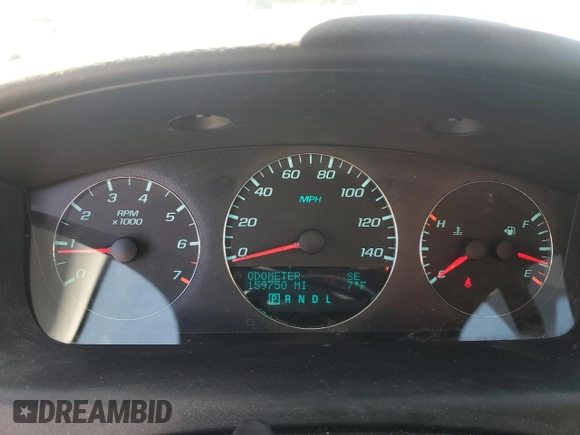 2013 Chevrolet Impala LT with VIN 2G1WB5E3XD1160961, listed as a Copart auction lot 53717505 with 159,750 mi miles and Salvage Title. Bid and sale history available at DreamBid. Image 9.
