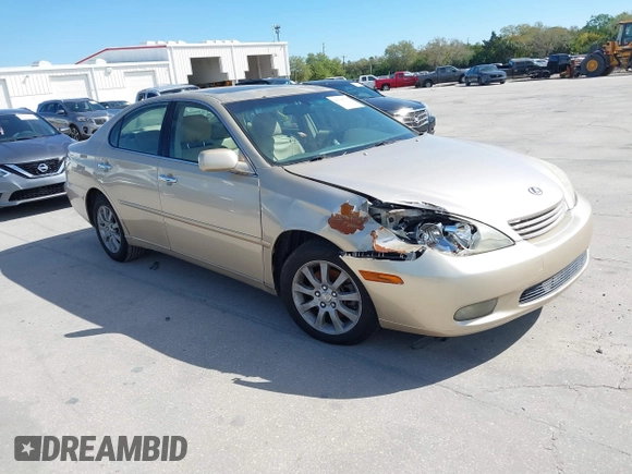 2003 Lexus ES 300 with VIN JTHBF30G730144122, listed as a IAAI auction lot 41738397 with 264,443 mi miles and . Bid and sale history available at carsss.com. Image 1.