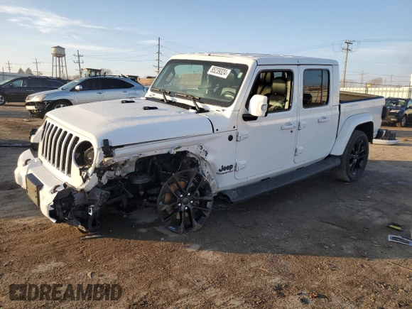 2022 Jeep Gladiator Overland with VIN 1C6HJTFG1NL122157, listed as a Copart auction lot 85239324 with 62,396 mi miles and Salvage title. Bid and sale history available at DreamBid. Image 1.