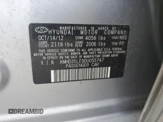 2013 Hyundai Elantra with VIN KMHD35LE9DU055747, listed as a Copart auction lot 62706755 with 119,427 mi miles and Clean title. Bid and sale history available at DreamBid. Image 13.