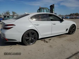 2022 Genesis G70 3.3T with VIN KMTG54TE5NU084574, listed as a Copart auction lot 87732465 with Not Provided miles and Salvage Title. Bid and sale history available at DreamBid. Image 3.