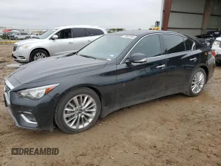 2022 Infiniti Q50 Luxe with VIN JN1EV7BP8NM311740, listed as a Copart auction lot 79822064 with 48,873 mi miles and Salvage Title. Bid and sale history available at DreamBid. Image 1.