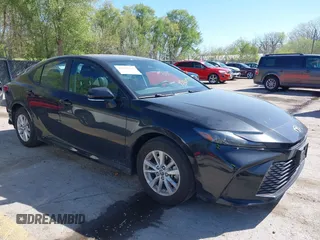 2025 Toyota Camry LE with VIN 4T1DAACK4SU513633, listed as a IAAI auction lot 42034741 with 27,024 mi miles and . Bid and sale history available at DreamBid. Image 1.