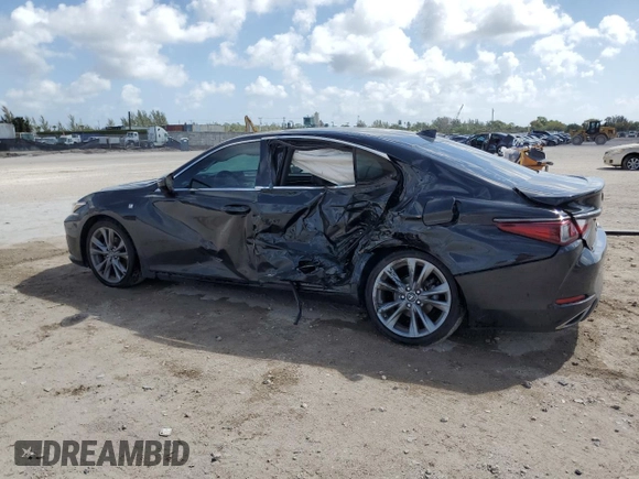 2020 Lexus ES 350 F Sport with VIN 58AGZ1B15LU079327, listed as a Copart auction lot 51901945 with 85,505 mi miles and Non repairable. Bid and sale history available at DreamBid. Image 2.