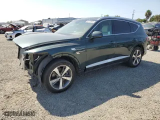 2021 Genesis GV80 with VIN KMUHBDSB9MU047476, listed as a Copart auction lot 63310504 with 35,312 mi miles and Salvage Title. Bid and sale history available at carsss.com. Image 1.