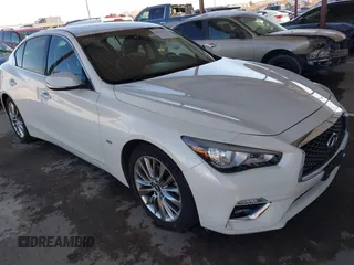 2019 Infiniti Q50 3.0t LUXE with VIN JN1EV7AP4KM513651, listed as a IAAI auction lot 41357173 with 77,485 mi miles. Bid and sale history available at carsss.com. Image 1.