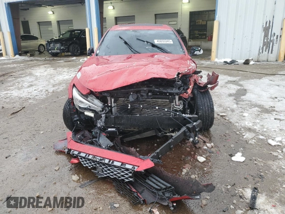 2021 Infiniti Q50 Luxe with VIN JN1EV7BR9MM752423, listed as a Copart auction lot 45055345 with 43,835 mi miles and Salvage Title. Bid and sale history available at carsss.com. Image 5.