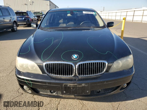 2008 BMW 7 Series 750Li with VIN WBAHN83538DT85226, listed as a Copart auction lot 73397614 with 134,509 mi miles and Salvage Title. Bid and sale history available at carsss.com. Image 5.