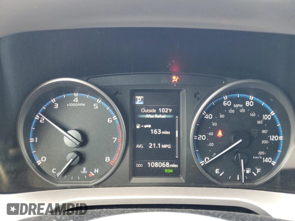 2018 Toyota RAV4 XLE with VIN JTMWFREVXJD118021, listed as a Copart auction lot 58845805 with 108,068 mi miles and Salvage title. Bid and sale history available at DreamBid. Image 9.