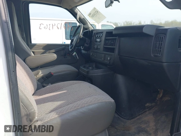 2017 Chevrolet Express Cargo Van with VIN 1GCWGAFF7H1120858, listed as a IAAI auction lot 42124363 with 163,848 mi miles. Bid and sale history available at carsss.com. Image 5.