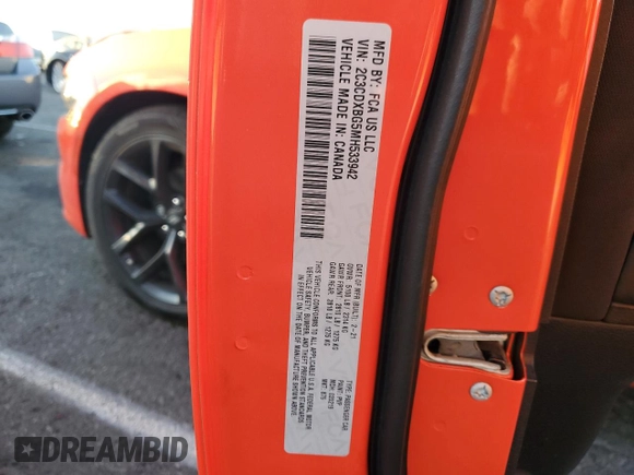 2021 Dodge Charger SXT with VIN 2C3CDXBG5MH533942, listed as a Copart auction lot 85306964 with 64,682 mi miles and Salvage Title. Bid and sale history available at carsss.com. Image 12.