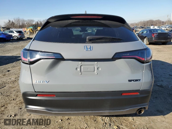 2024 Honda HR-V Sport with VIN 3CZRZ2H56RM772452, listed as a Copart auction lot 85646414 with 8,848 mi miles and Salvage Title. Bid and sale history available at carsss.com. Image 6.