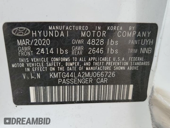 2021 Genesis G70 2.0T with VIN KMTG44LA2MU066726, listed as a Copart auction lot 50803555 with 28,618 mi miles and Salvage title. Bid and sale history available at DreamBid. Image 14.