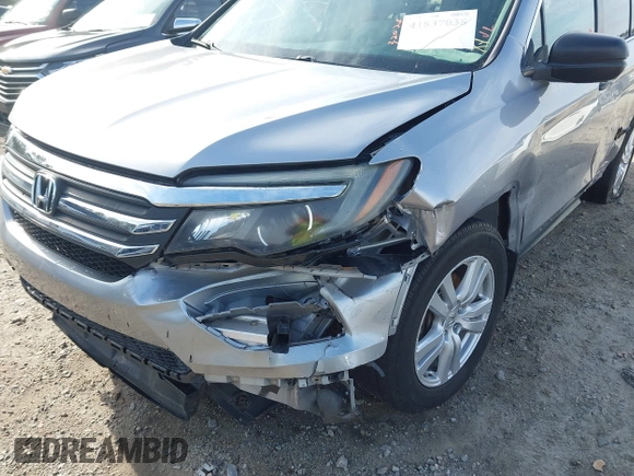 2016 Honda Pilot LX with VIN 5FNYF5H17GB029339, listed as a IAAI auction lot 41837038 with Not Provided miles and . Bid and sale history available at DreamBid. Image 6.
