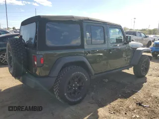2023 Jeep Wrangler Willys with VIN 1C4HJXDN1PW523503, listed as a Copart auction lot 74976134 with 18,630 mi miles and Clean Title. Bid and sale history available at DreamBid. Image 3.
